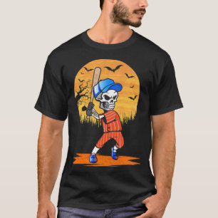 T-shirt Squelette de baseball américain Halloween football