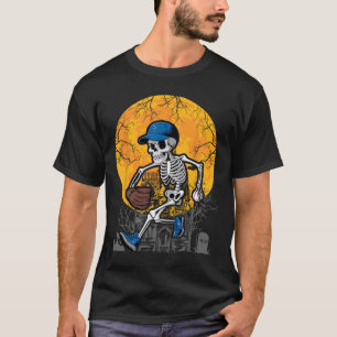 T-shirt Squelette de baseball Halloween Hommes garçons de