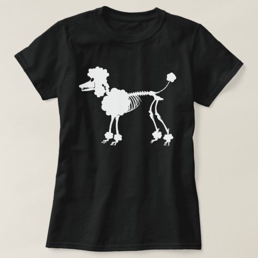 T-shirt Squelette de caniche (Design devant)