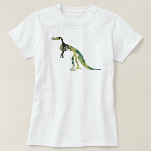 T-shirt squelette de claosaurus (Design devant)