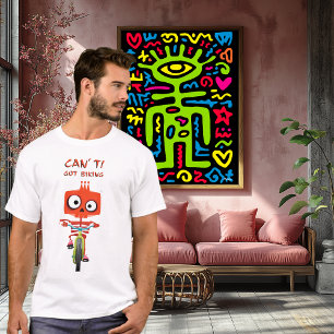 T-shirt Squelette de cyclisme drôle Ne peut pas. Est all