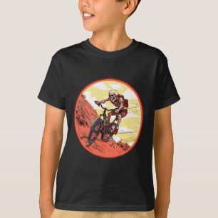 T-shirt Squelette de cycliste de montagne Monstre Rétro Ho
