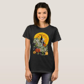 T-shirt squelette de dinosaure halloween (Devant entier)