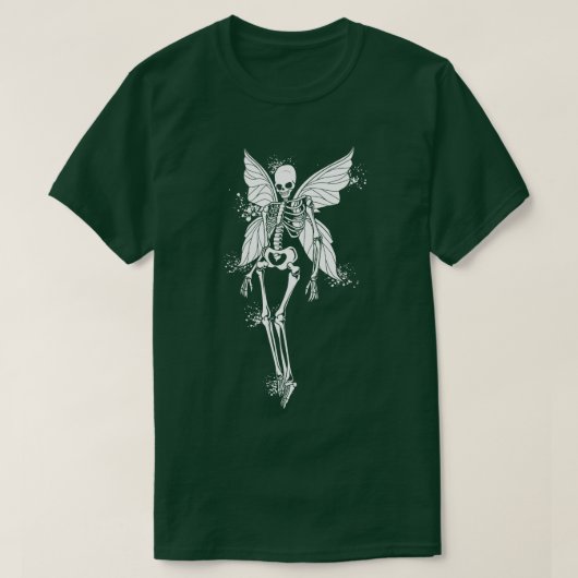 T-shirt Squelette de fée avec ailes Fairycore (Design devant)