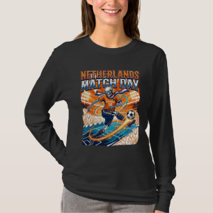 T-shirt Squelette de frappeur de jour de match des Pays-Ba
