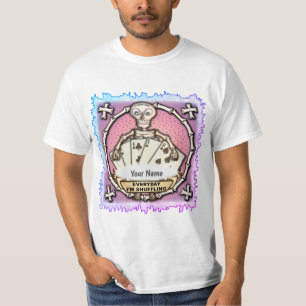 T-Shirt Squelette de Joueur de Poker