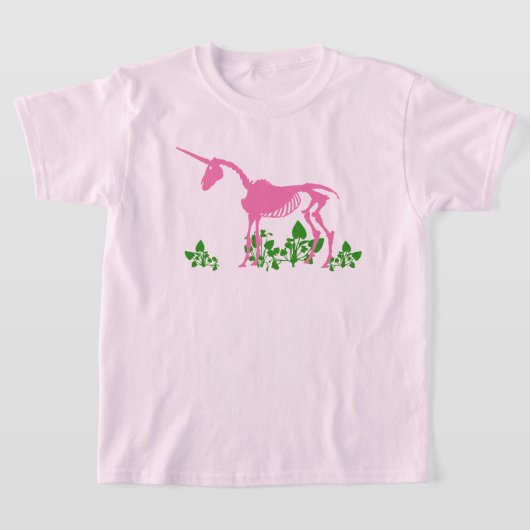T-shirt Squelette de licorne rose (Poser)