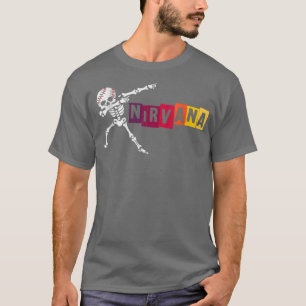 T-shirt squelette de nirvana 