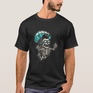 T-shirt Squelette de parachutiste drôle - Surf de ciel de