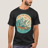 T-shirt Squelette de Pirate Été Effrayant (Devant)