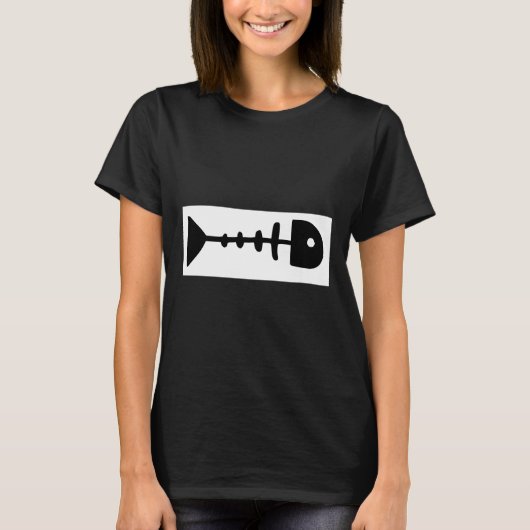 T-shirt Squelette de poisson mort (Devant)