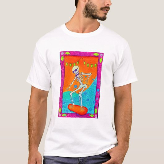 T-shirt Squelette de skateboard (Devant)
