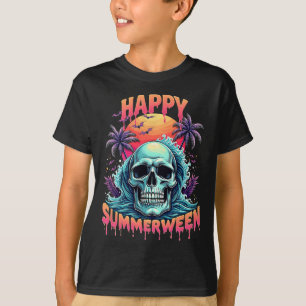 T-shirt Squelette de Summerween heureux Été Pastèque Jack-