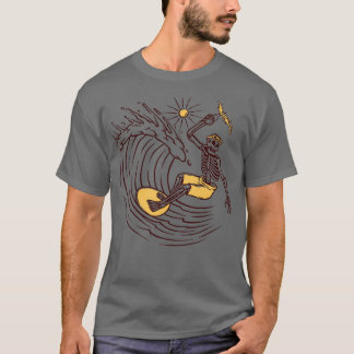 T-shirt squelette de surf