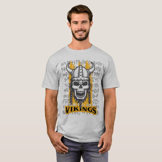 T-shirt Squelette de Vikings (Devant entier)