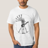 T-shirt Squelette de Vitruvian (Devant)