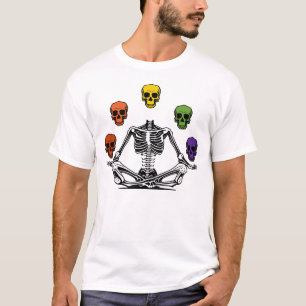 T-shirt Squelette de yoga