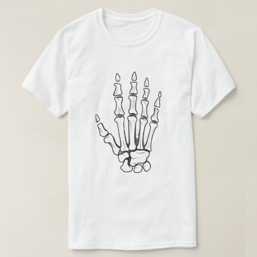 T-shirt Squelette déchirant la surface (Design devant)