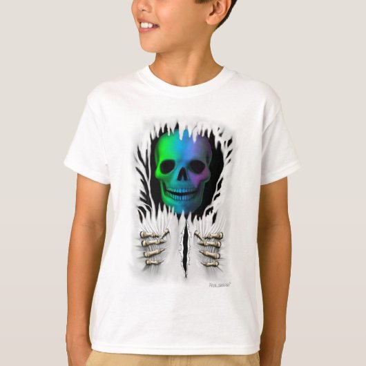 T-SHIRT SQUELETTE DÉCHIRÉ (Devant)