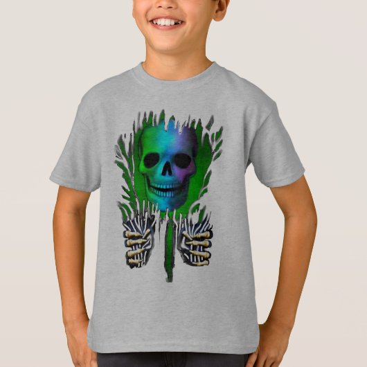 T-SHIRT SQUELETTE DÉCHIRÉ (Devant)