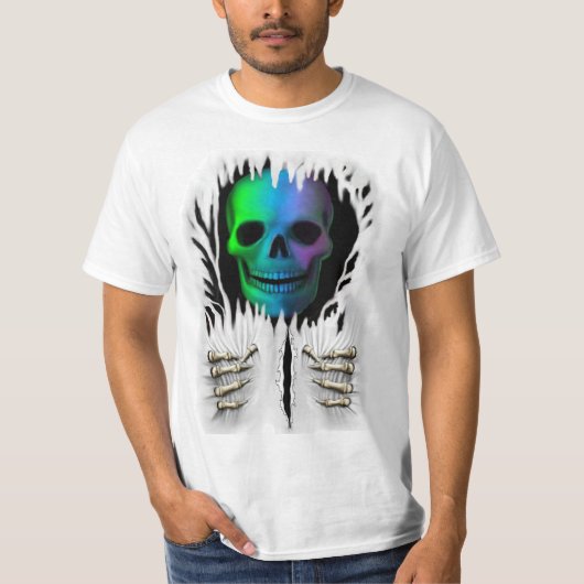 T-SHIRT SQUELETTE DÉCHIRÉ (Devant)