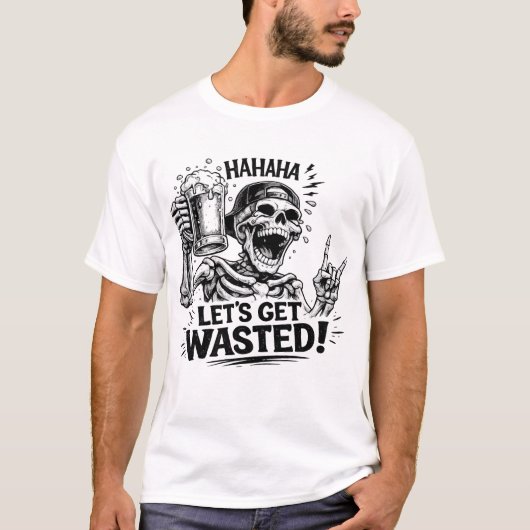 T-shirt Squelette : Défonçons-Nous (Devant)