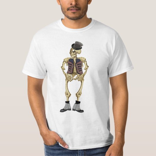 T-shirt squelette d'Halloween de l'homme (Devant)