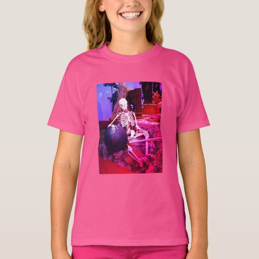 T-shirt Squelette d'Halloween effrayant (Devant)