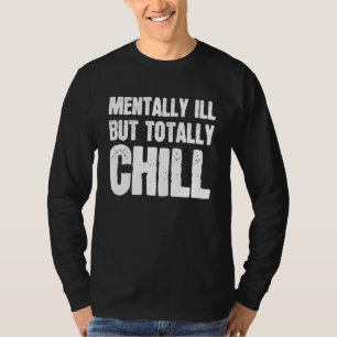 T-shirt Squelette d'Halloween mentalement malade mais tota