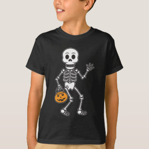 T-shirt Squelette D'Halloween Ou Treat