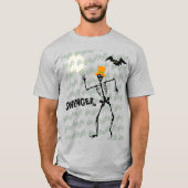 T-shirt Squelette d'Halloween Swinger (Devant)