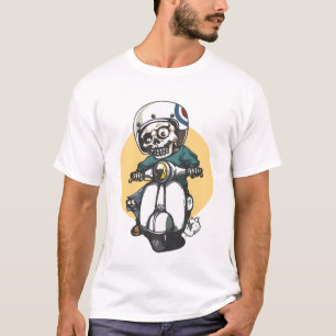 T-shirt Squelette drôle à vélo