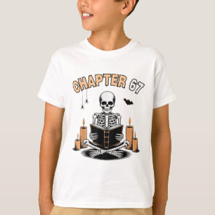 T-shirt Squelette drôle de Halloween lisant un livre 67 Me