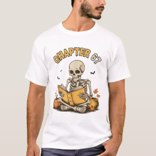 T-shirt Squelette drôle de Halloween lisant un livre 67 Me