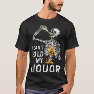 T-shirt Squelette drôle d'Halloween Ne Peut Tenir L'Alcool