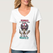 T-shirt Squelette drôle Infirmière mot art (Devant)