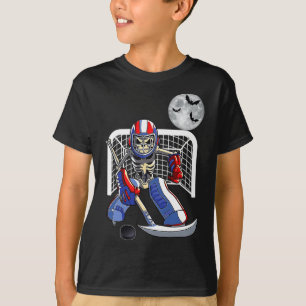 T-shirt Squelette drôle jouant au hockey sur glace Joyeux
