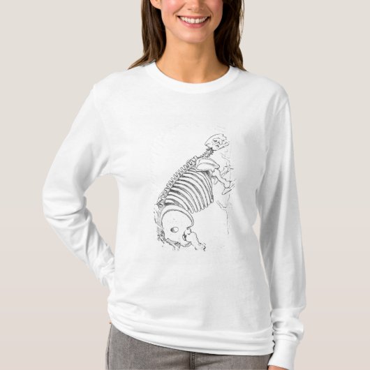 T-shirt Squelette d'un Mylodon (Devant)