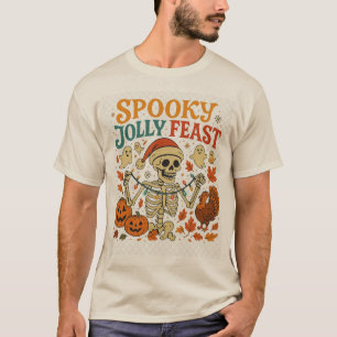 T-shirt Squelette éffrayant Jolly Feast