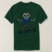 T-shirt Squelette en planches vertes (Design devant)