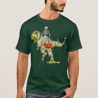 T-shirt squelette équitation maman dinosaure t rex hallowe