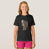 T-shirt Squelette et café Halloween Design (Devant entier)