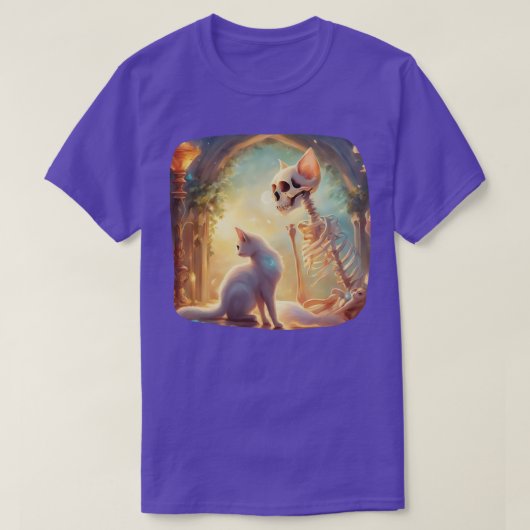 T-shirt Squelette Et Chat Meilleurs Amis Kitten Drôle Chat (Design devant)