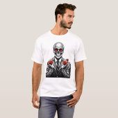 T-shirt Squelette fleurissant (Devant entier)