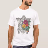 T-shirt Squelette floral (Devant)