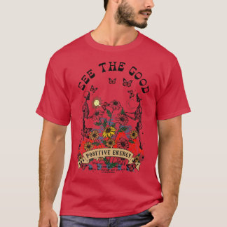 T-shirt Squelette Floral Jardinage Voir La Bonne En Positi
