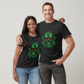 T-shirt Squelette Gothique Squelette Vert Esthétique Avec  (Unisexe)