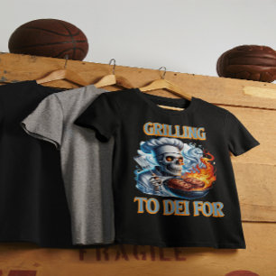 T-shirt Squelette grillant à flamme