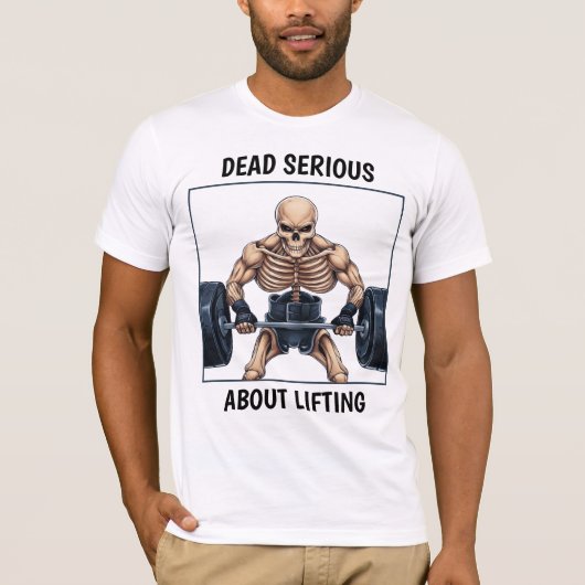 T-shirt Squelette haltérophile (Devant)