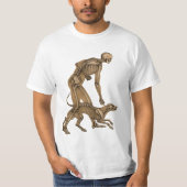 T-shirt squelette homme et chien animal humain anatomie ar (Devant)